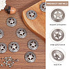 CHGCRAFT 24 Sets Alloy & Iron Craft Solid Screw Rivet FIND-CA0008-71-4