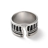 304 Stainless Steel Enamel Cuff Rings for Men RJEW-M171-35P-3