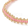 Glass Seed Braided Beaded Bracelet with 304 Stainless Steel Clasp for Women BJEW-JB09169-5