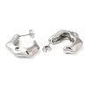 304 Stainless Steel Twist Arch Stud Earrings EJEW-K244-46P-2