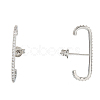 Brass with Crystal Rhinestone Stud Earrings EJEW-D252-01P-2