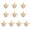 10Pcs Rack Plating Brass Micro Pave Cubic Zirconia Pendants ZIRC-SZ0004-24-1