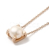 Natural Pearl Pendant Necklace with 304 Stainless Steel Chains NJEW-K255-03KCG-2