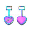 Rainbow Color Alloy Pendants PALLOY-N156-193-NR-3