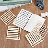 4Pcs 4 Style Wood Mini Calendar Square DIY-WH0504-134-6