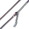 Ion Plating(IP) 304 Stainless Steel Box Chain Necklace for Men Women NJEW-K245-020E-2