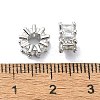 Rack Plating Brass Micro Pave Clear Cubic Zirconia Beads KK-U014-04P-2