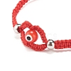 Lampwork Evil Eye Braided Bead Bracelet BJEW-JB07857-05-3