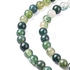 Natural Moss Agate Beads Strands X-GSR4mmC001-3