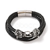 Braided Microfiber Leather Multi-strand Bracelets BJEW-B096-06I-1