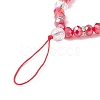 Rondelle Glass & Polymer Clay Rhinestone Beads Phone Hand Strap Chains HJEW-JM00877-03-3