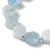 Natural Aquamarine Beads Strands G-P534-A08-02-4