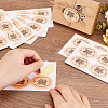 Olycraft 30Sheets Self-Adhesive Kraft Paper Gift Tag Stickers DIY-OC0009-12-3