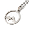 Non-Tarnish 201 Stainless Steel Mountain Pendant Necklace with Cable Chains NJEW-Q317-26P-2