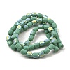 Frosted Imitation Jade Glass Beads Strands GLAA-P058-08A-08-2