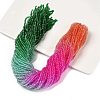 Transparent Painted Glass Beads Strands DGLA-A034-T1mm-A03-1