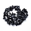 Natural Snowflake Obsidian Beads Strands G-O049-B-44-2