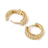 Brass with Cubic Zirconia Hoop Earrings Finding KK-Q822-02G-2