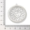 Rack Plating Brass Micro Pave Clear Cubic Zirconia Pendants KK-L224-009P-3