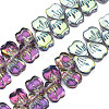 Electroplate Glass Beads Strands EGLA-N008-011-3