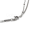 304 Stainless Steel with Plastic Bead Necklaces NJEW-Q335-02C-P-3