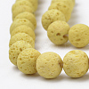 Synthetic Lava Rock Beads Strands G-S277-10mm-18-3