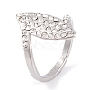 304 Stainless Steel Horse Eye Finger Ring for Women RJEW-C086-27-P-1