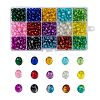 15 Colors Transparent Crackle Glass Beads CCG-X0011-01-6x8mm-1