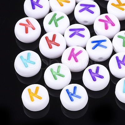 Initial Acrylic Beads X-OACR-E001-20K-1