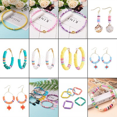 DIY Heishi Beads Jewelry Kits DIY-SZ0001-02-8mm-1