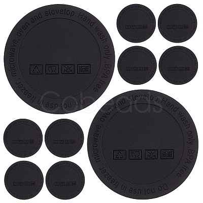 Gorgecraft 12Pcs Silicone Drink Coasters AJEW-GF0004-48C-1