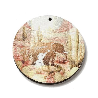 Mother's Day Theme Wooden Pendants FIND-Z031-01I-1