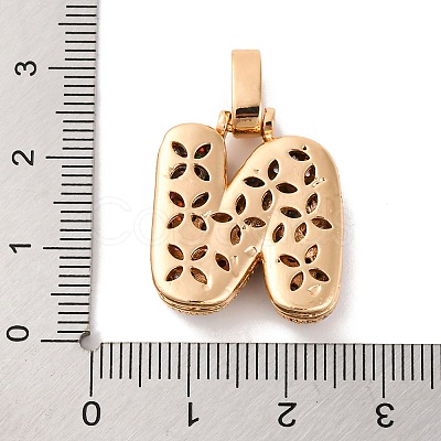 Brass Micro Pave Cubic Zirconia Pendants KK-C076-29N-G02-1