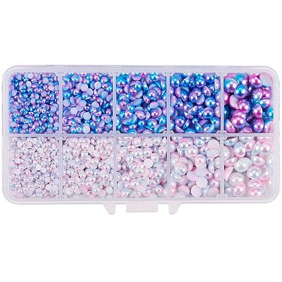 Acrylic Imitation Pearl Cabochons PH-OACR-G008-01-1