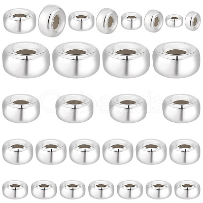 PandaHall Elite 35Pcs 4 Style 925 Sterling Silver Spacer Beads STER-PH0001-71-1