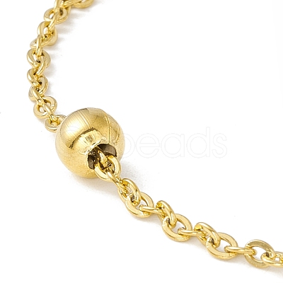 PVD Vacuum Plating 304 Stainless Steel Satellite Chains Anklet for Women STAS-E001-25G-1