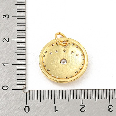 Rack Plating Brass Micro Pave Cubic Zirconia Pendants KK-P277-26G-1