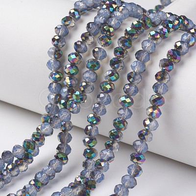 Electroplate Glass Beads Strands EGLA-A034-J6mm-Q05-1