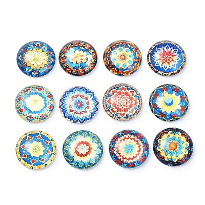 12Pcs Glass Cabochons GGLA-S059-05-1