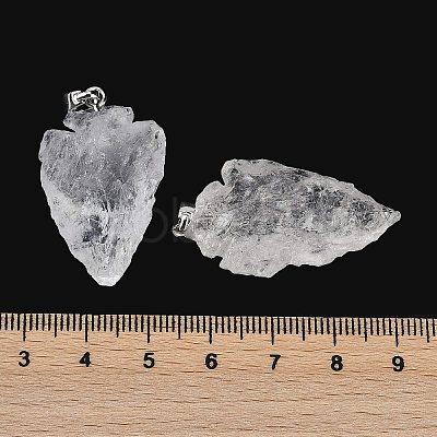 Raw Rough Natural Quartz Crystal Pendants G-G162-01P-03-1