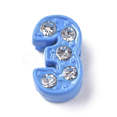 Alloy Rhinestone Slide Charms PALLOY-WH0070-23C-1