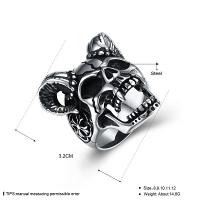 Men's Stainless Steel Finger Rings RJEW-BB29863-8-1