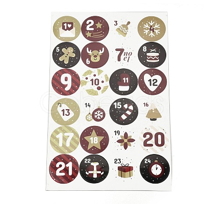 Christmas Advent Calendar Stickers DIY-L050-A08-1