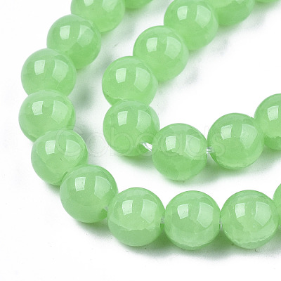 Imitation Jade Glass Beads GLAA-S192-001D-1