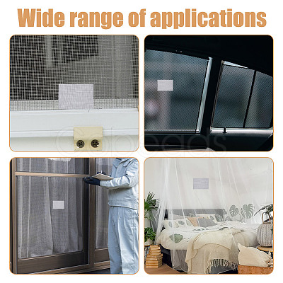 12Pcs Rectangle Glass Fiber Net Patches FIND-WH0428-09A-1