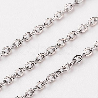 Tarnish Resistant 304 Stainless Steel Cable Chains CHS-K002-02-1.5mm-1