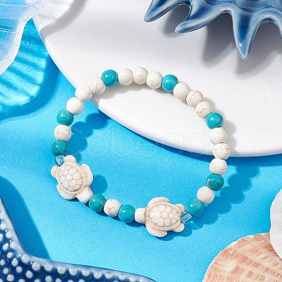 Synthetic Turquoise Bracelets BJEW-JB11150-02-1