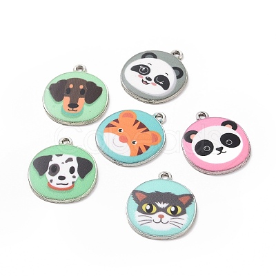 Alloy Enamel Pendants ENAM-G213-13P-1