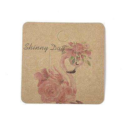 Square Paper Hair Clip Display Cards DIY-B061-01A-04-1