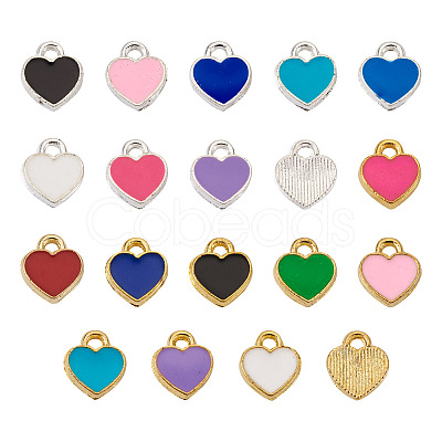 Cheriswelry 170Pcs 17 Colors Zinc Alloy Enamel Charms ENAM-CW0001-08-1